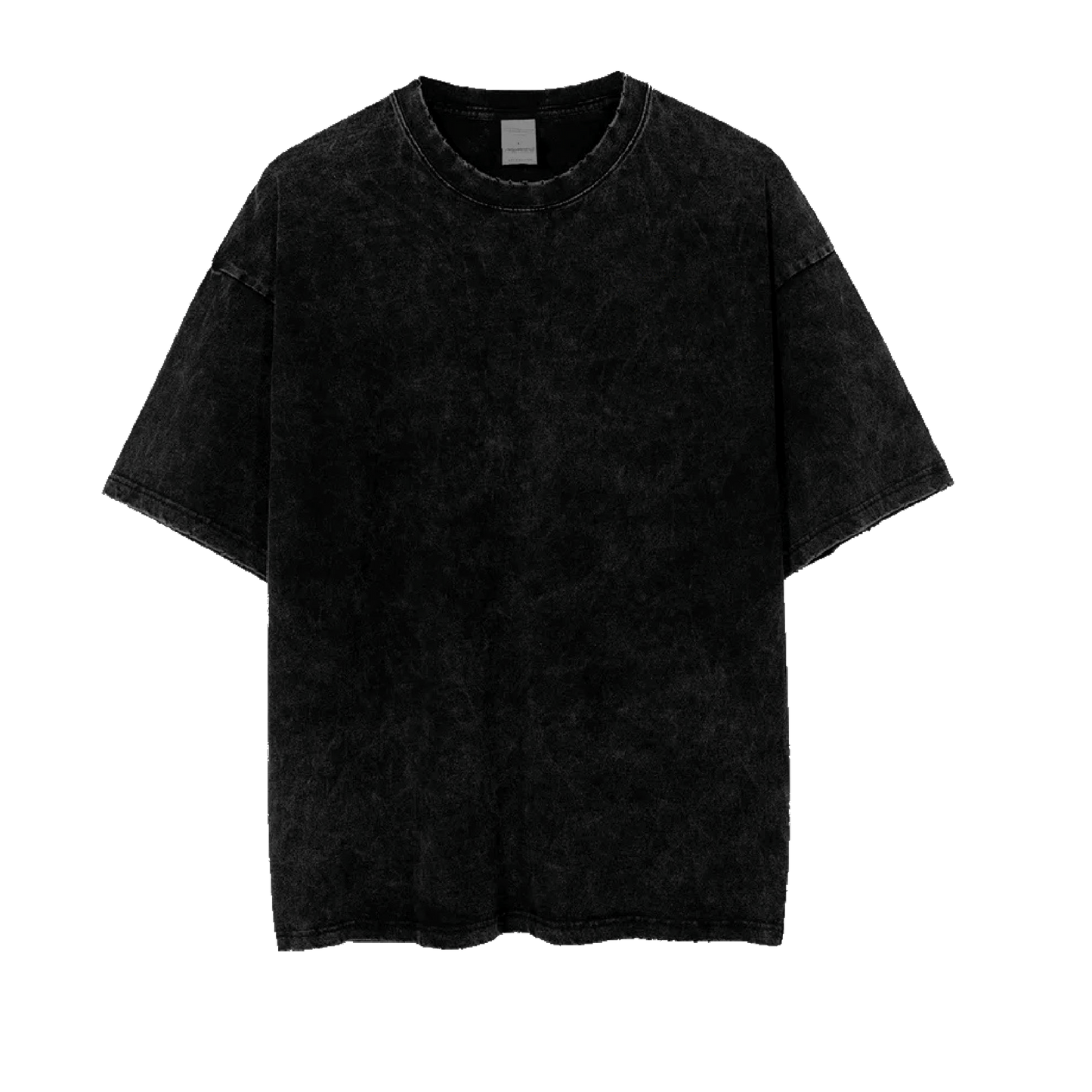 Black Blank Acidwash Tee