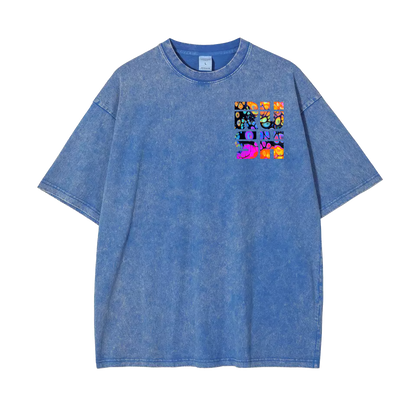 "Paint" Colored Acidwash Tee