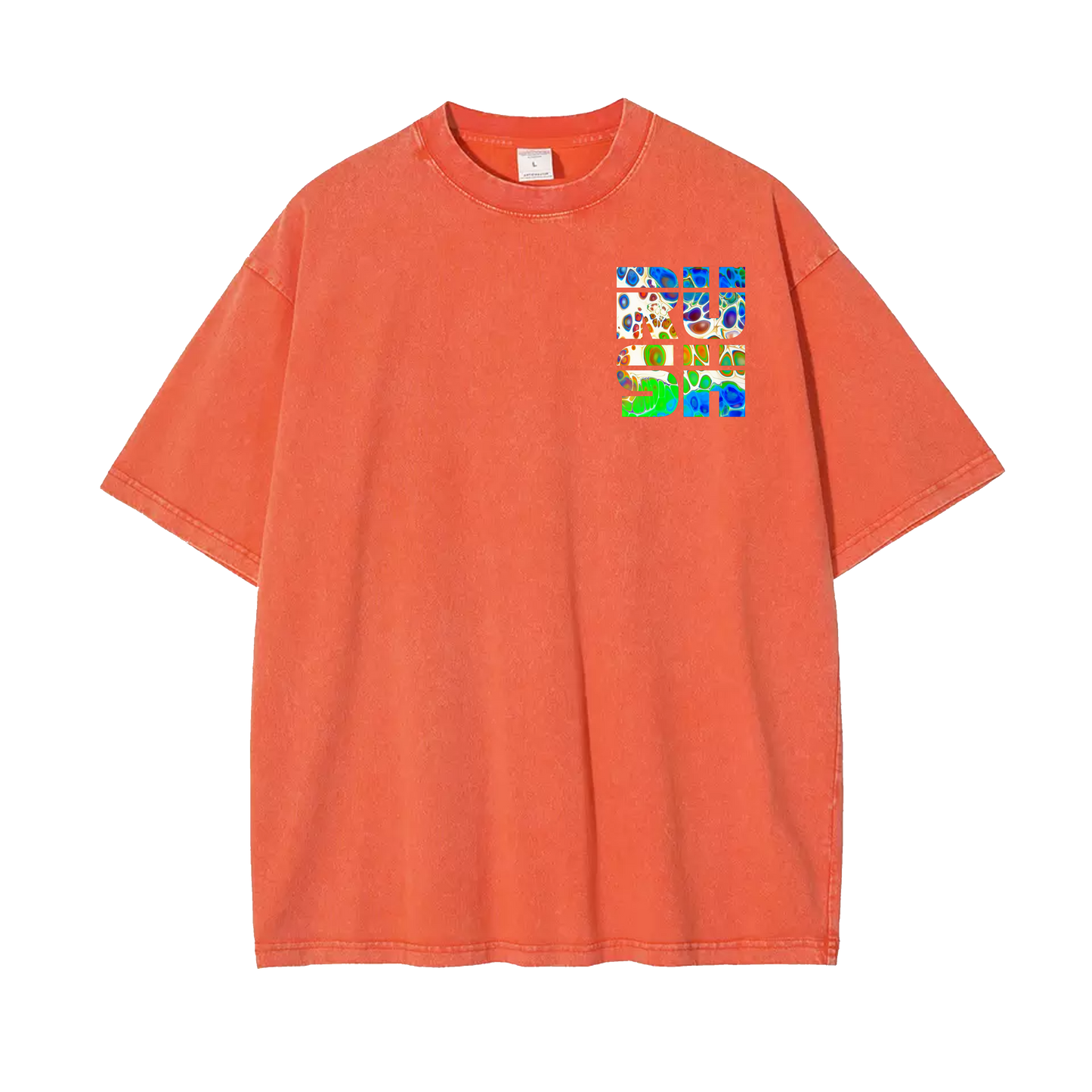 "Paint" Colored Acidwash Tee