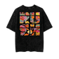 "Floral" Acidwash Tee